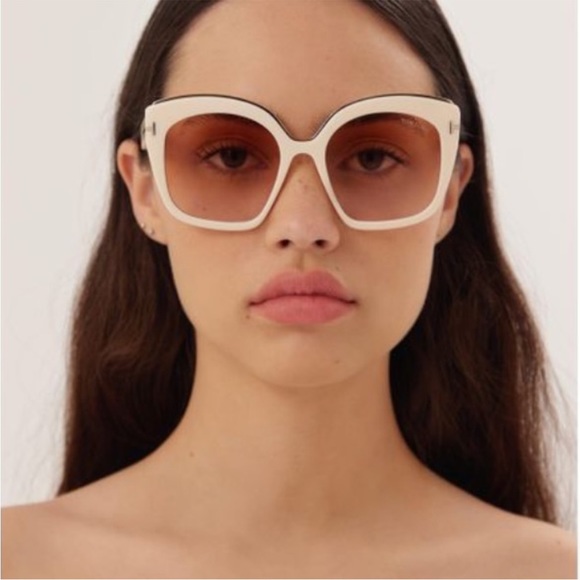 Tom Ford Sunglasses ivory / gradient Bordeaux FT0944. NWT - Picture 1 of 9